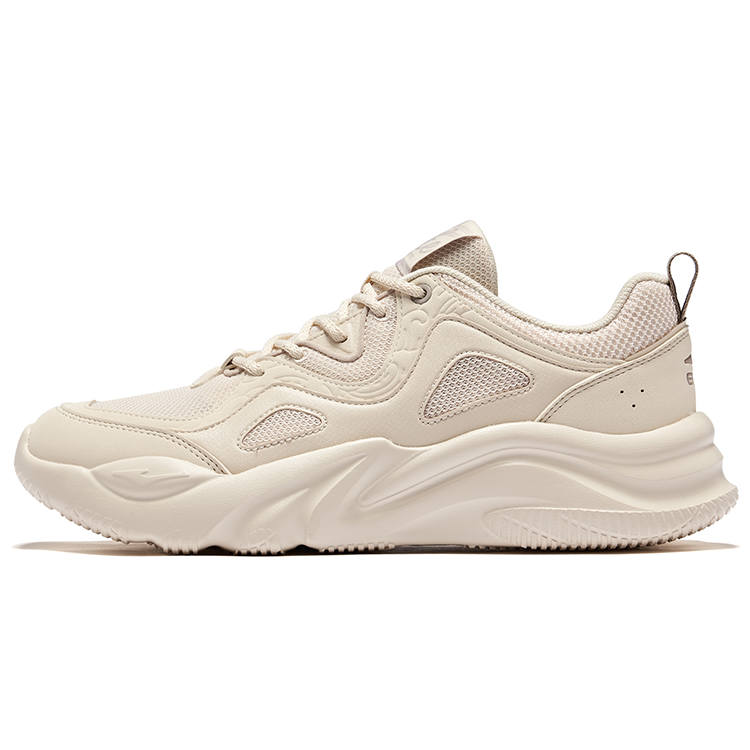 Erke Enjoy Movement 2 Breathable Rebound Slip Resistant Abrasion Resistant Lightweight Low top Casual Shoes Men's Beige