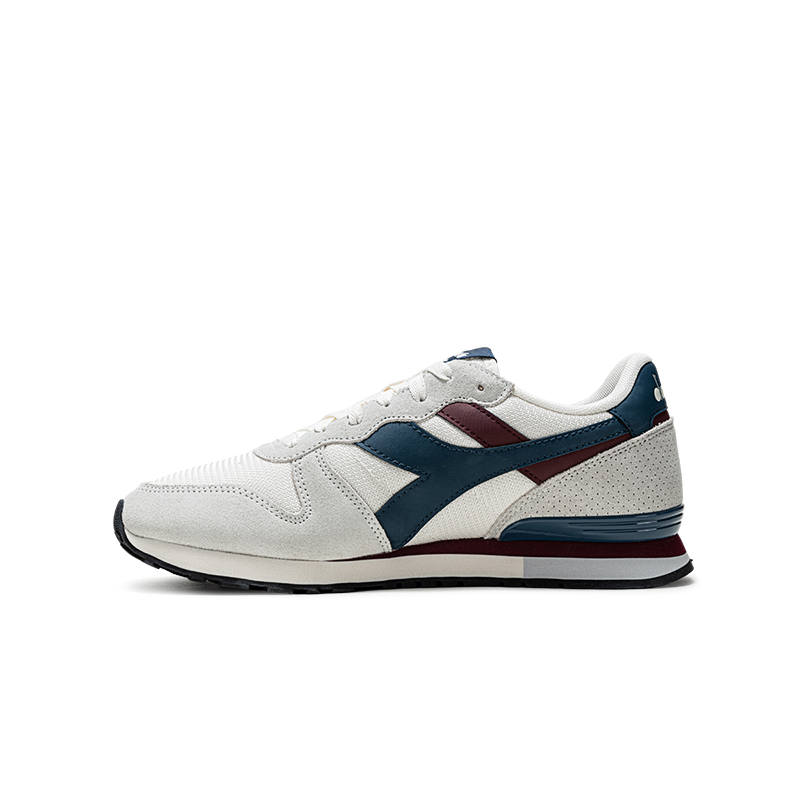 Diadora Camaro Support Cushioning Abrasion Resistant Breathable Low top Casual Shoes Unisex White Blue