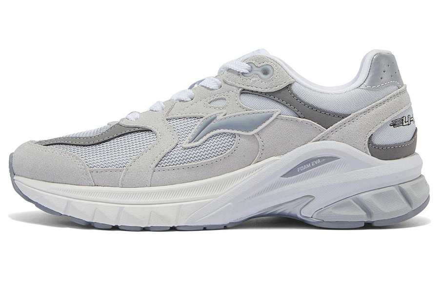 Li-Ning Li Ning Furious Rider Runner Comfortable Abrasion Resistant Low top Casual Shoes Women's Gray