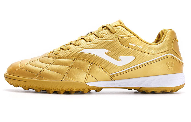 Joma TF Turf Leather Cushioning Slip Resistant Lightweight Soccer Shoes Men's Crimson Gold