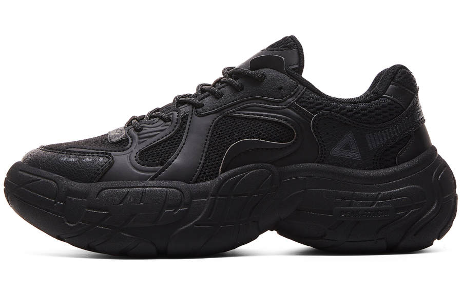 PEAK Taichi Tire Shoes Low top Vintage Casual Shoes Women's All Black
