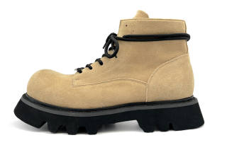 CJZKYUHU Cow Suede Short Combat Boots Unisex Yellow