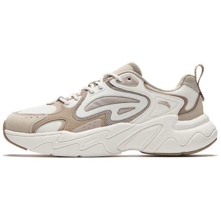 Anta Pulse Textile, Synthetic Leather Abrasion Resistant Low top Casual Shoes Men's White Brown