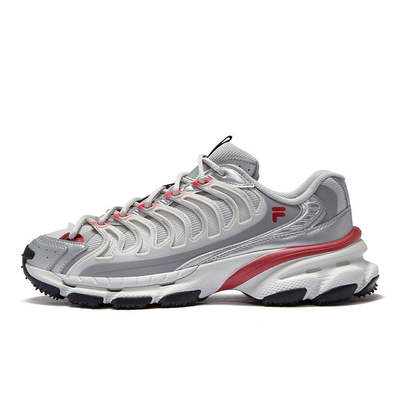 FILA FUSION BRACKET Starship Shoes Starship Abrasion Resistant Low top Casual Shoes Men's Gray Red