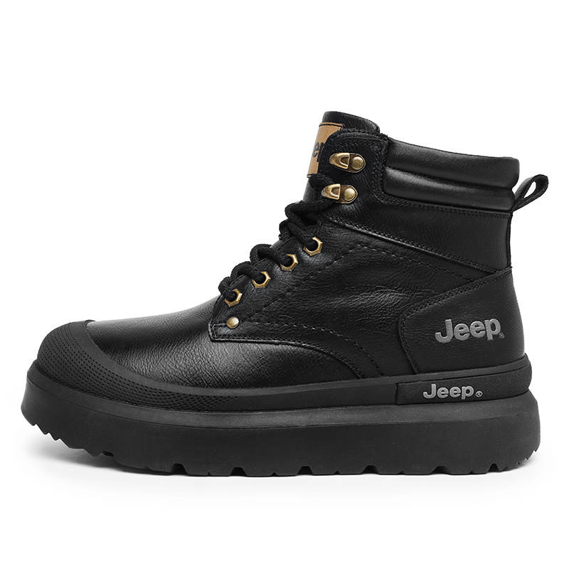Jeep Combat Boots Men's Black, Black Gray, Brown, White