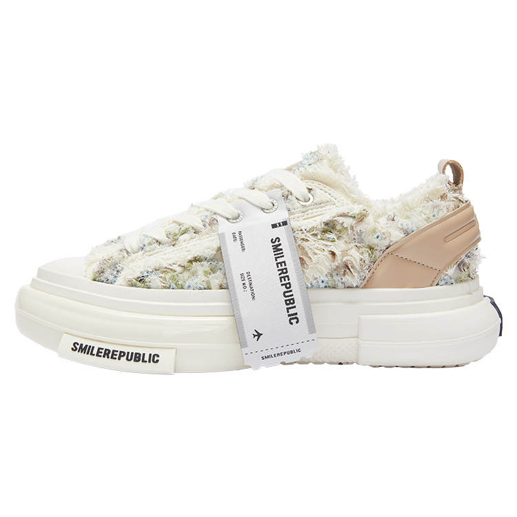 SMILEREPUBLIC Low top Casual Shoes Unisex Beige Green