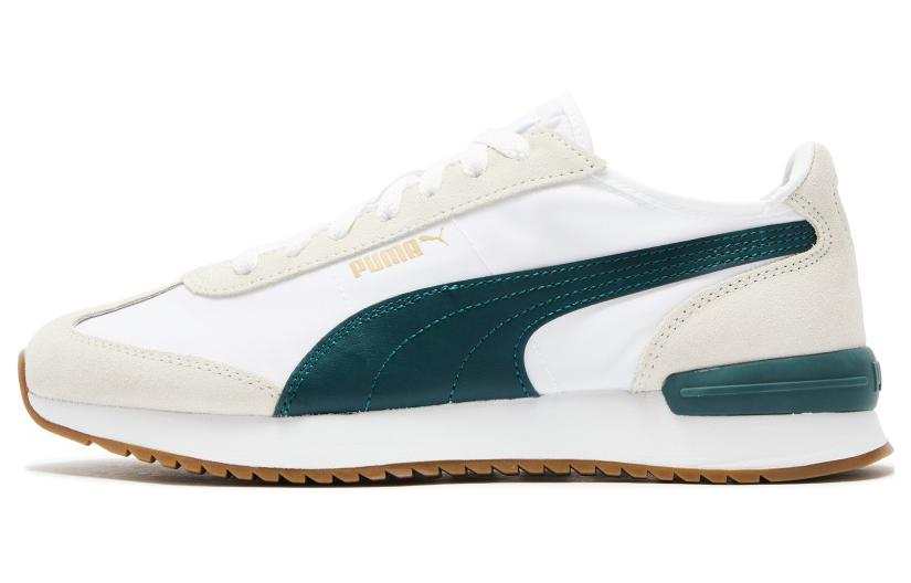 PUMA R78 WIND NYLON Leather Abrasion Resistant Low top Casual Shoes Unisex White Green
