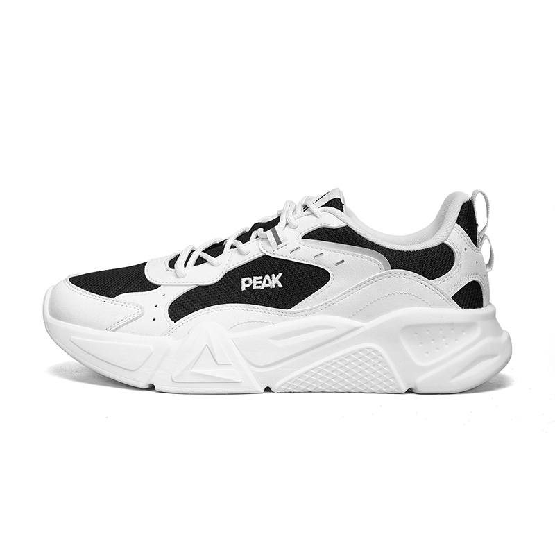 PEAK Clear Source Cushioning Slip Resistant Abrasion Resistant Low top Casual Shoes Men's Ivory Black
