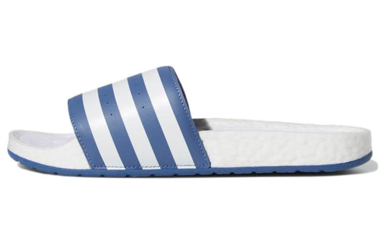 Adidas Originals Rubber Sole Slip Resistant Slip Resistant Slide Slippers Unisex White Blue
