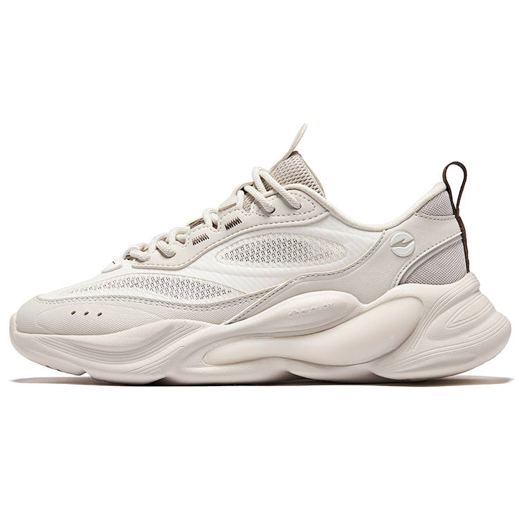 Erke Low top Casual Shoes Women's Wild Gray Microcrystal White