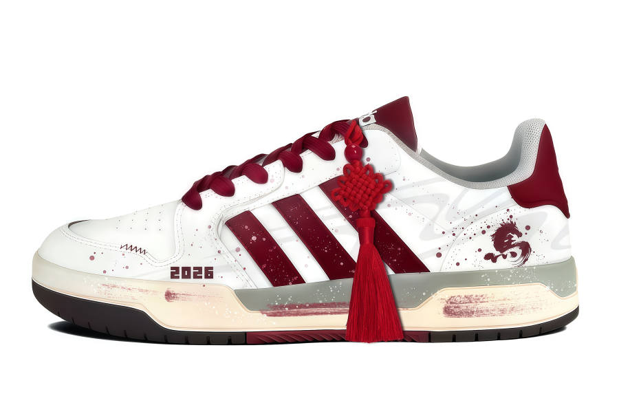 Adidas Neo Entrap 2026 Horse Year, New Year Model Cushioning Abrasion Resistant Balance Low top Skateboard Shoes Unisex