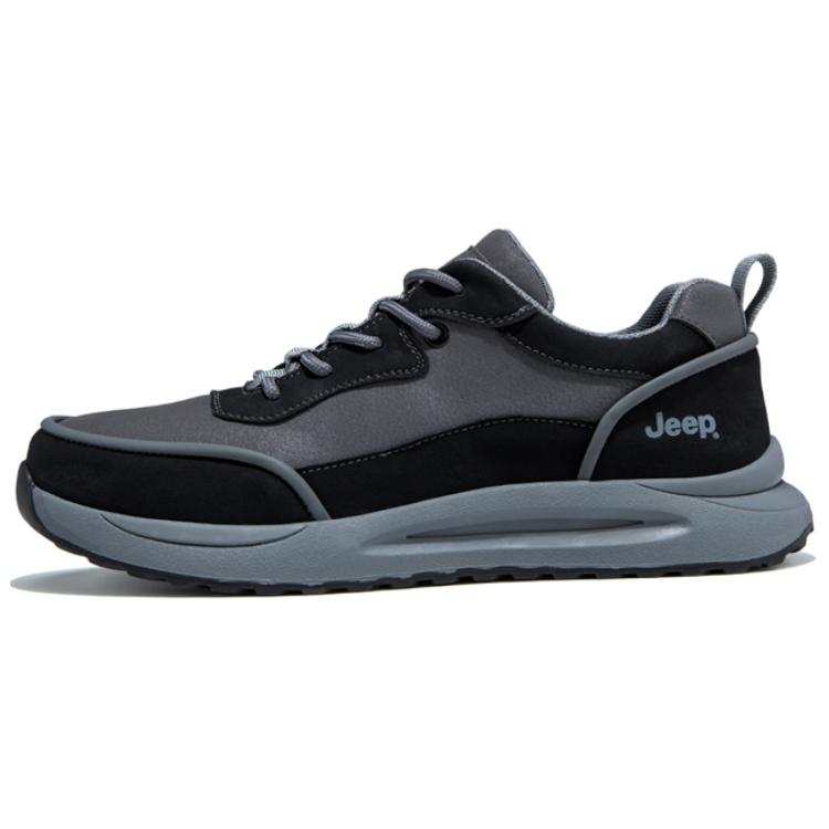 Jeep Comfortable Round Toe Low top Casual Shoes Men's Black Gray