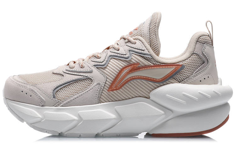 Li-Ning Li Ning Omen Slip Resistant And Breathable Low top Casual Shoes Women's Eggnog Gray