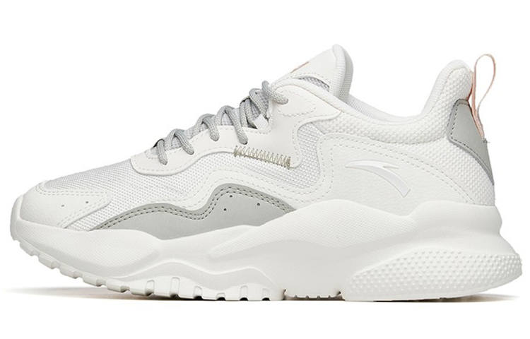 Anta Synthetic Leather, Textile Cushioning Slip Resistant Abrasion Resistant Lightweight Low top Casual Shoes Women's