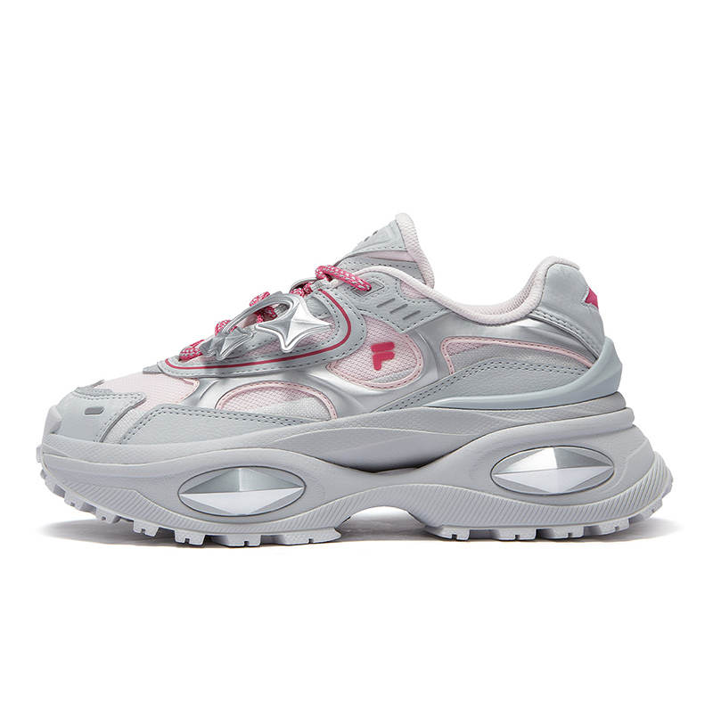 FILA FUSION BIANCO III Bianco 3 Low top Casual Shoes Women's Plain Mist Soft Pink Day Rock Gray