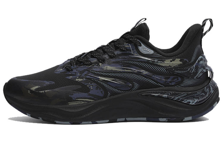XTEP Wind & Fire 25 Cushioning Slip Resistant Abrasion Resistant Low top Casual Shoes Men's Black Blue