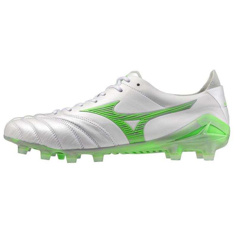 Mizuno Morelia Neo 4 Slip Resistant Abrasion Resistant Soccer Shoes Unisex White Green