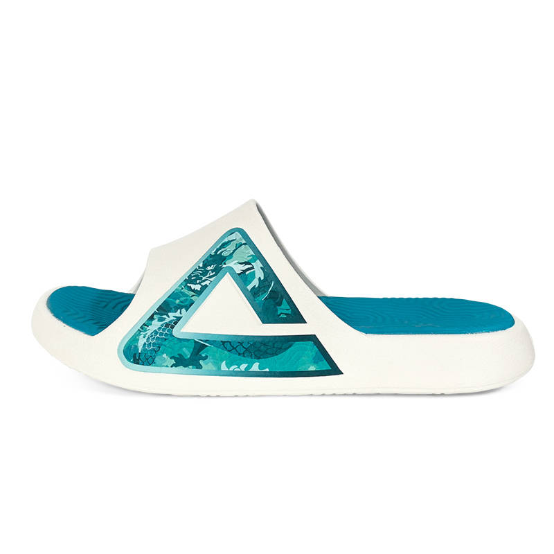 PEAK Tai Ji1.0 Abrasion Resistant Cushioning Slide Slippers Men's White Blue