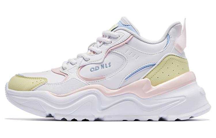 QIAODAN Fabric Wear resistant And Lightweight Low top Sports Casual Shoes Women's White Green Pink