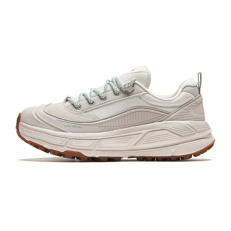 Anta Treading On Green Cushioning Abrasion Resistant Cushioning, Wear Resistant Low top Casual Shoes Women's White Gray