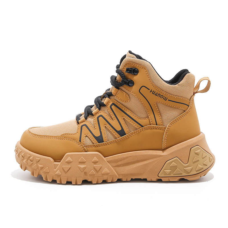 HUANQIU Textile, Synthetic Leather Short Combat Boots Men's
