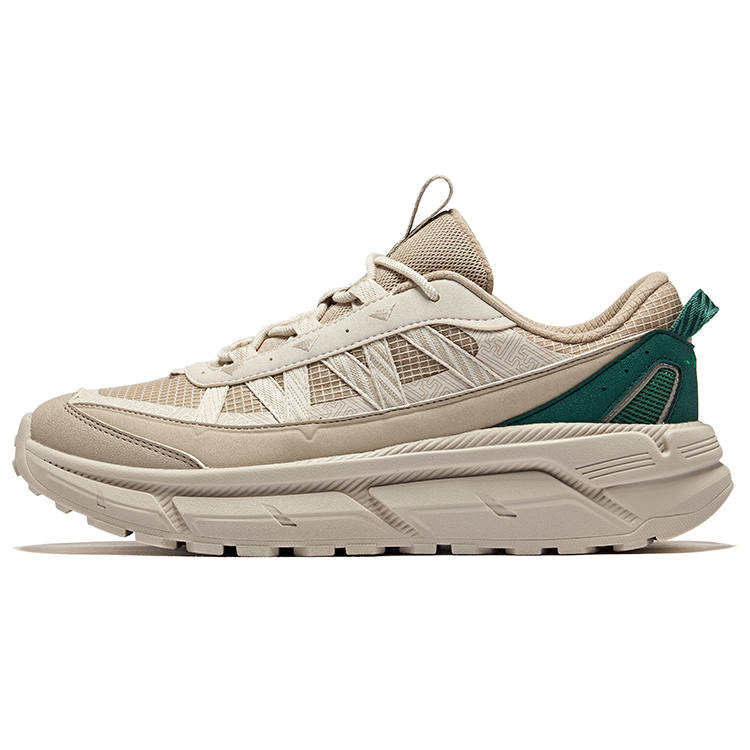 Erke Cushioning Slip Resistant Abrasion Resistant Low top Casual Shoes Men's Brown Green