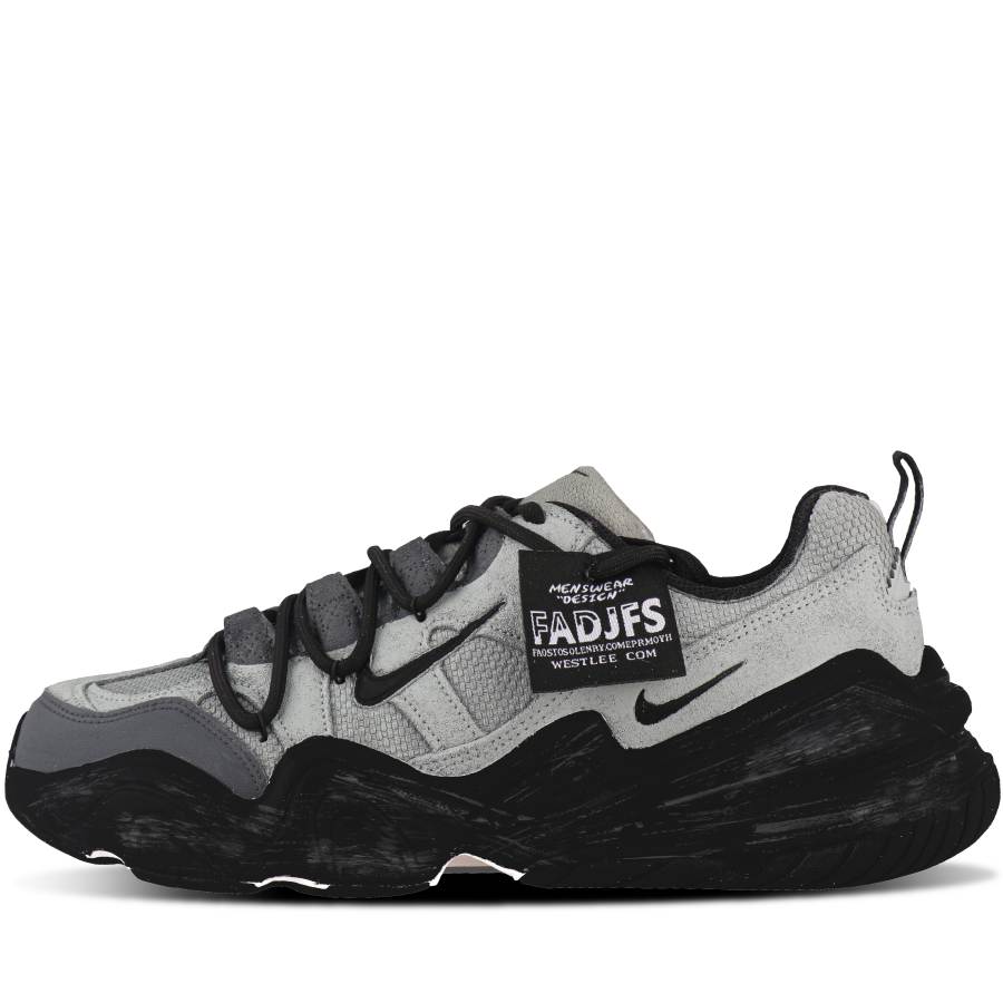 Nike Nike Tech Hera Suede Cushioning Abrasion Resistant Breathable Support Low top Casual Shoes Unisex Black Gray