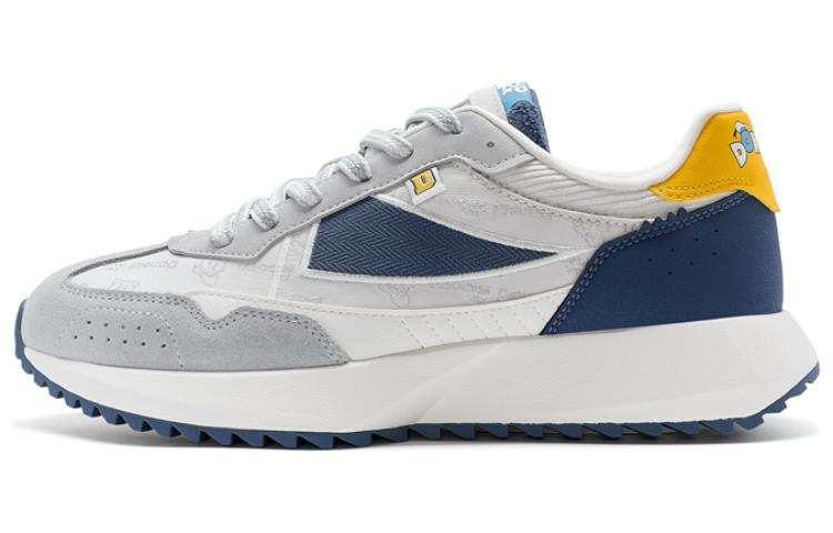 XTEP Disney x XTEP Shuoying Comfortable Round Toe Cushioning Slip Resistant Low top Casual Shoes Men's Gray Dark Blue