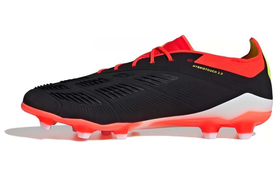 Adidas Adidas PREDATOR ELITE Comfortable Round Toe HG Hard Ground Soccer Shoes Unisex Black White Red