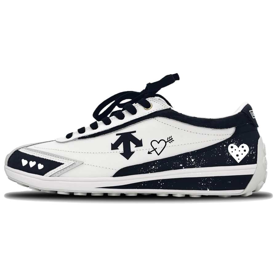 DESCENTE Cron Racer Abrasion Resistant Abrasion Resistant Low top Skateboard Shoes Unisex Black White