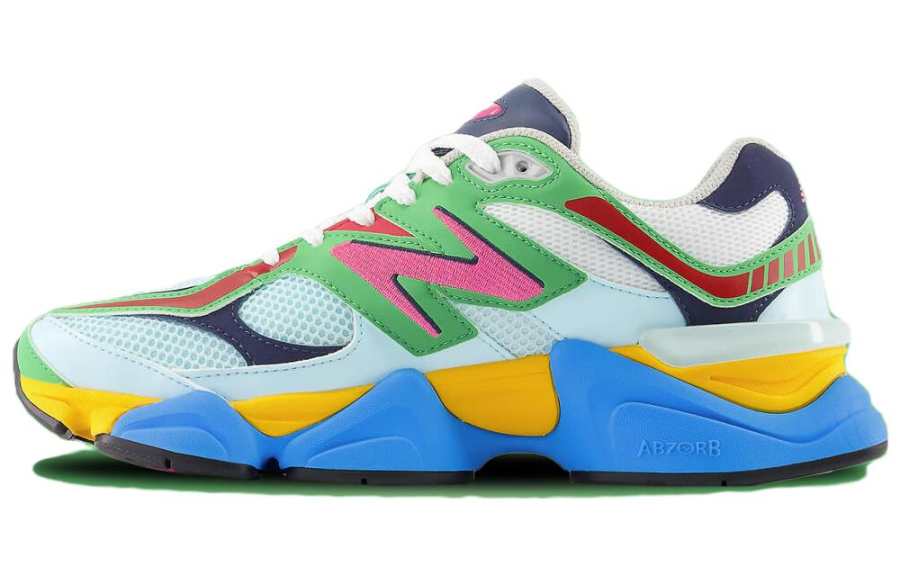New Balance New Balance NB 9060 'Multi Color' Mesh, Leather Abrasion Resistant Abrasion Resistant Low top Casual Shoes Men's