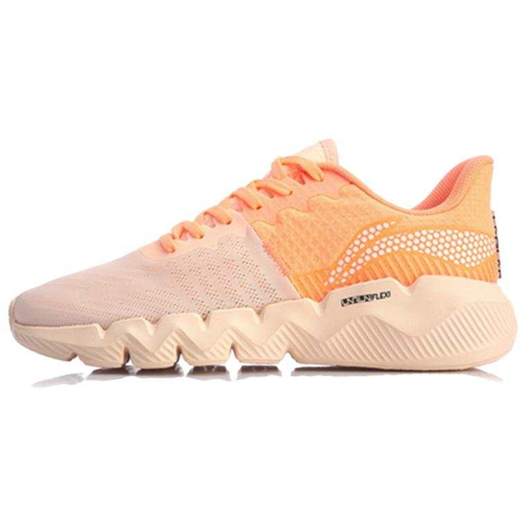 Li-Ning Li Ning LN Fle Lively Abrasion Resistant Cushioning Low top Casual Shoes Women's Neon Orange Pink