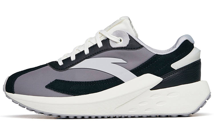 Anta Icing Cushioning Slip Resistant Abrasion Resistant Low top Sports Casual Shoes Women's Gray Black White