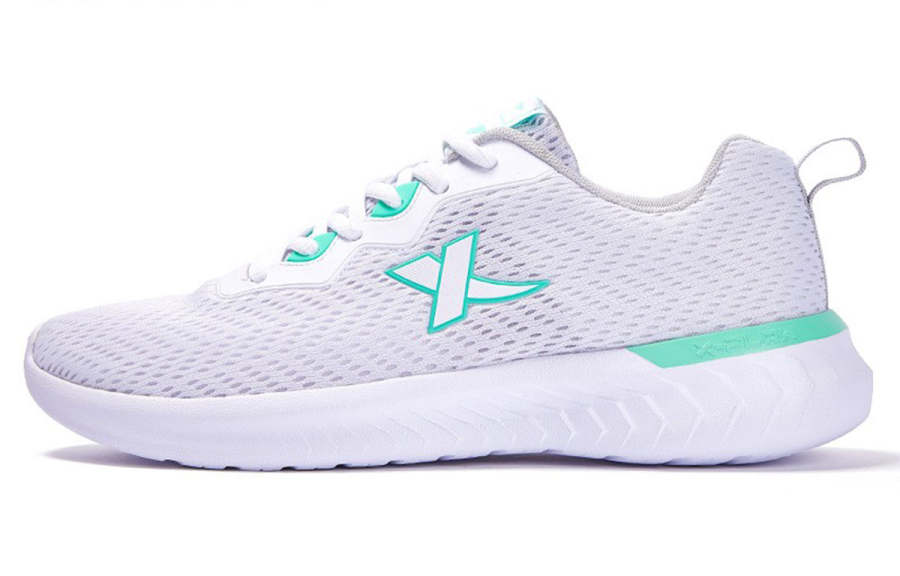 XTEP Cushioning Slip Resistant Abrasion Resistant Breathable Low top Casual Shoes Men's White Green