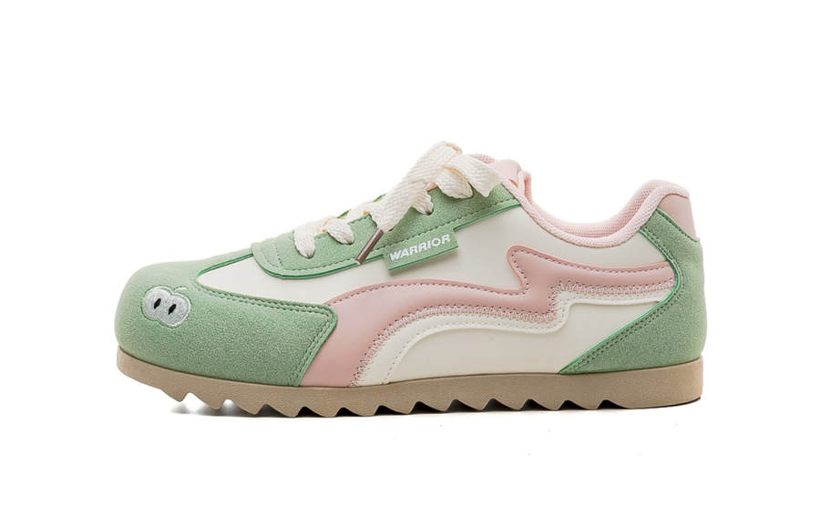 Warrior Wear resistant And Lightweight Low top Casual Shoes Women's Beige Green Pink