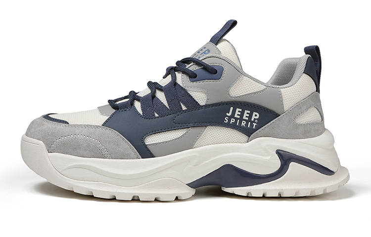 JEEP SPIRIT Height Increasing, Abrasion Resistant, Lightweight, And Breathable Low top Casual Shoes Men's Blue