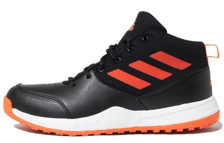 Adidas Adidas OwnTheGame Cushioning Slip Resistant Abrasion Resistant Impact Resistant Mid top Casual Shoes Men's Black Orange