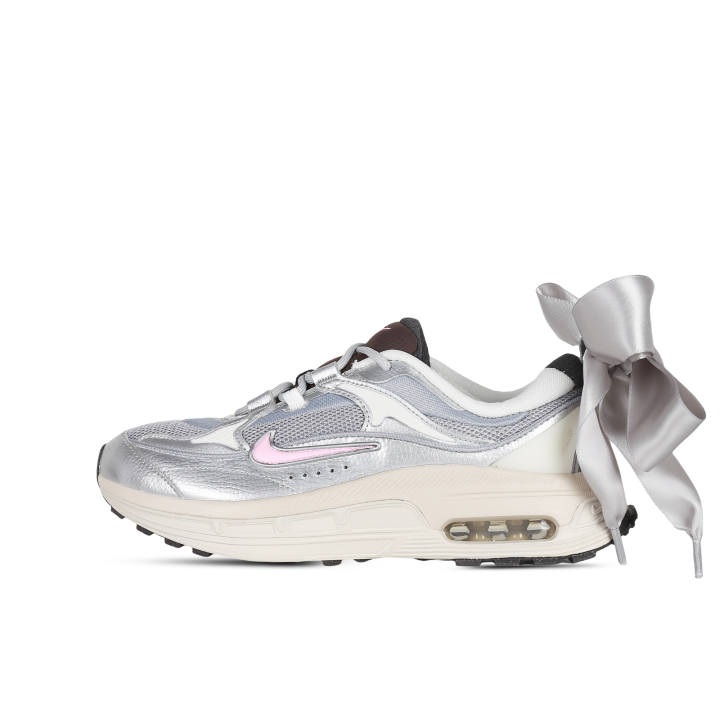 Nike Nike Air Max Bliss Textile, Synthetic Leather Breathable Low top Casual Shoes Women's Silver Pink