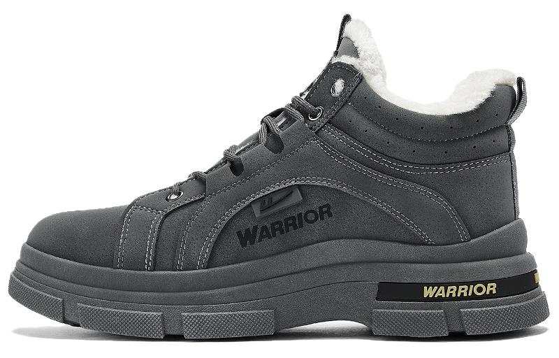 Warrior Fleece Lined Thermal, Trendy Workwear, Slip Resistant, Abrasion Resistant Mid top Casual Shoes Men's Gray