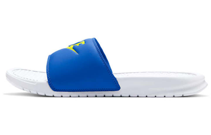 Nike Nike Benassi JDI Slide Slippers Men's Blue/Yellow/White