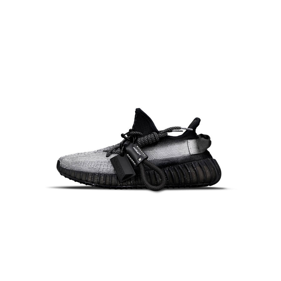 Adidas Originals Yeezy Boost 350 V2 Breathable And Lightweight Casual Shoes Unisex Black Silver