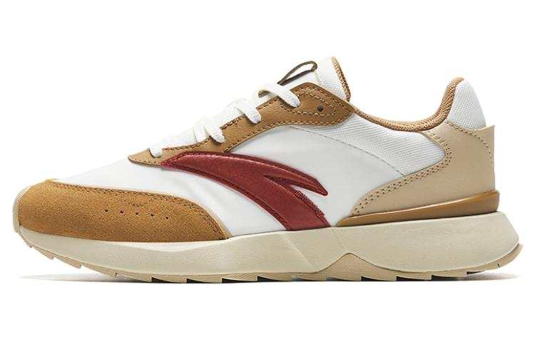 Anta Slip Resistant, Abrasion Resistant, Lightweight Low top Sports Casual Shoes Women's White Brown