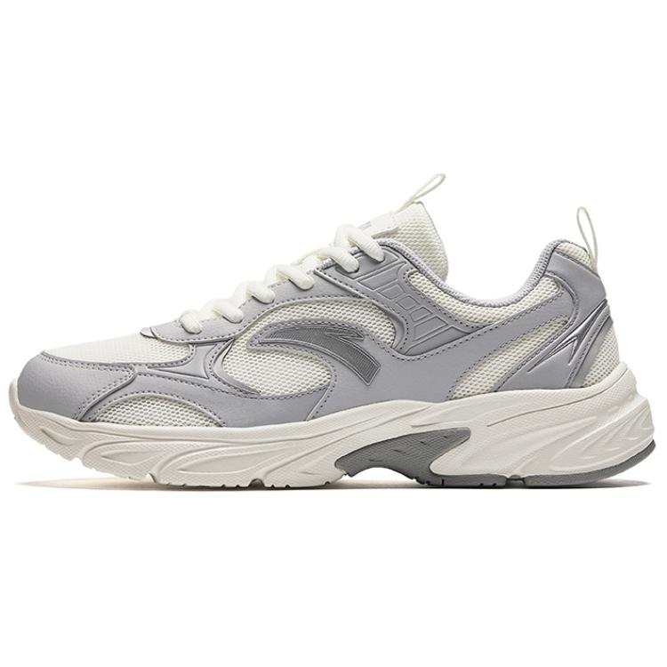 Anta Cushioning, Wear Resistant Low top Casual Shoes Men's White Gray