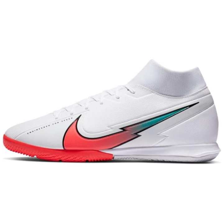 Nike Nike Mercurial Superfly 7 Comfortable Slip Resistant Abrasion Resistant Soccer Shoes Men's White Orange
