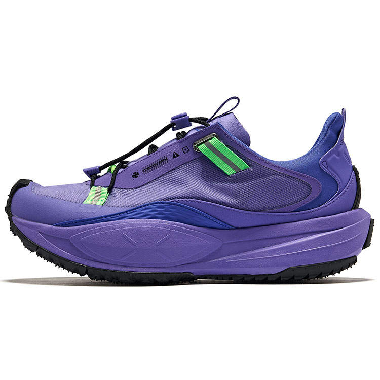 Erke Mountain Scenery Cushioning Breathable Low top Casual Shoes Men's Signal Electric Blue Purple