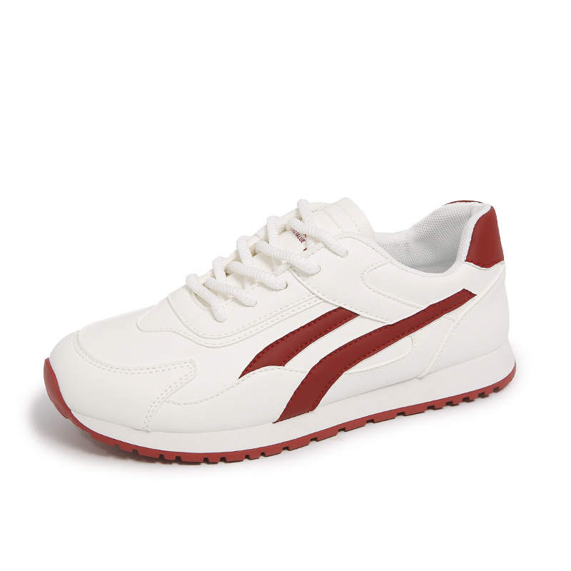 TONYBEAR Mid top Casual Shoes Women's White Red