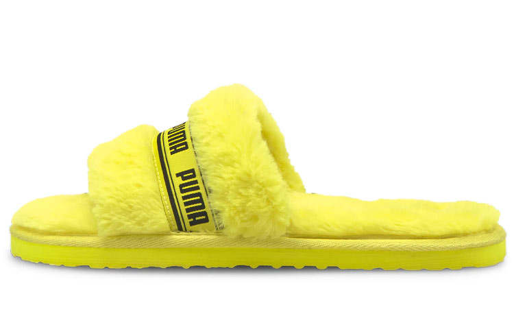 PUMA Fluff Slides 'Fluo Yellow' Women's