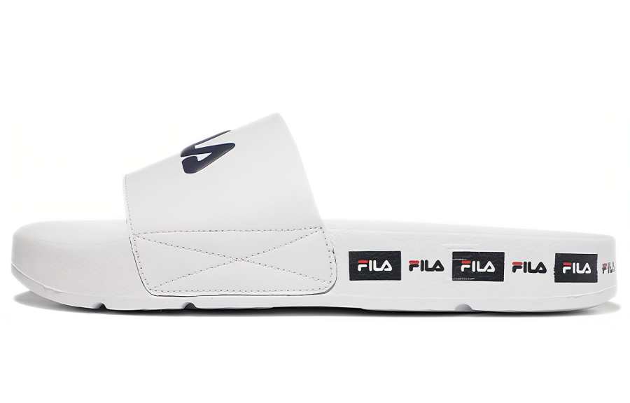 FILA Quiet Slide Slippers Unisex White Korean Style