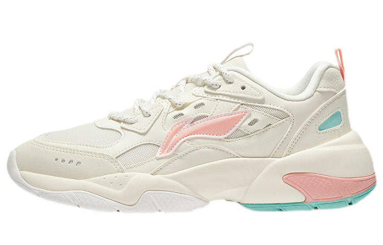 Li-Ning Li Ning Sports Casual Shoes Low top Casual Shoes Women's White Pink