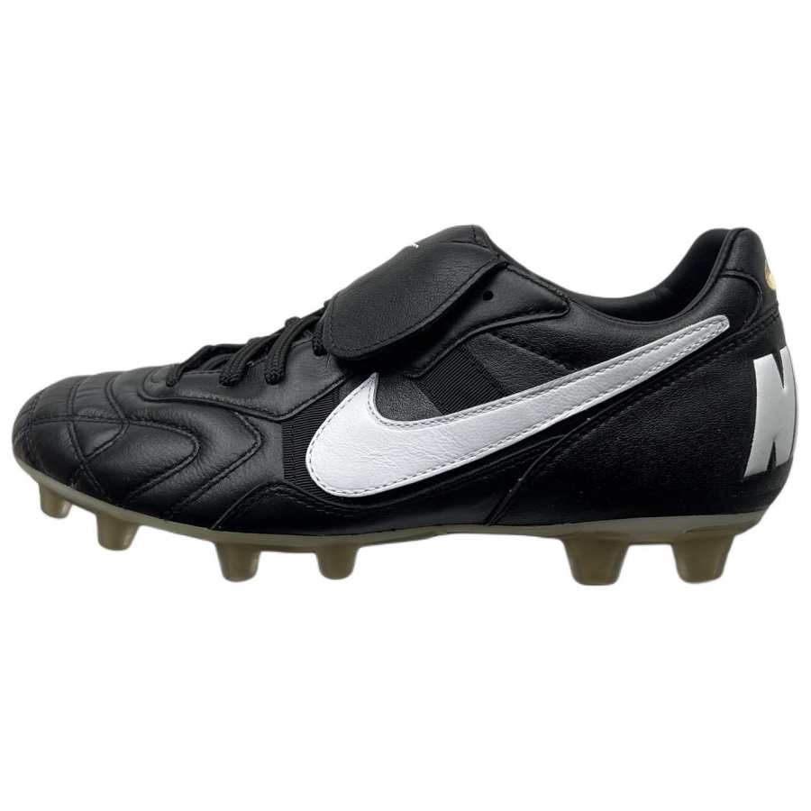 Nike Nike Tiempo FG Firm Ground Slip Resistant Abrasion Resistant Soccer Shoes Unisex Black White